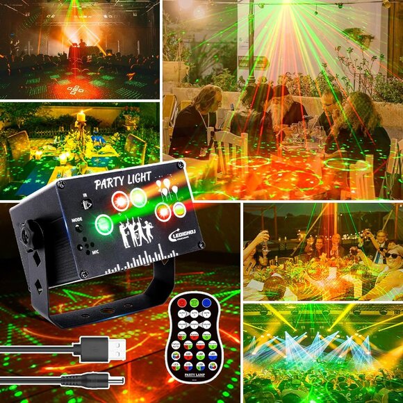 ⚡️ USB Powered LED Laser Party Light with remote control - Picture 15 of 17